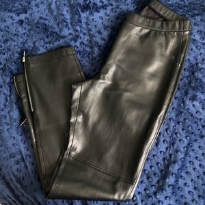 All saints faux leather skinny pants
